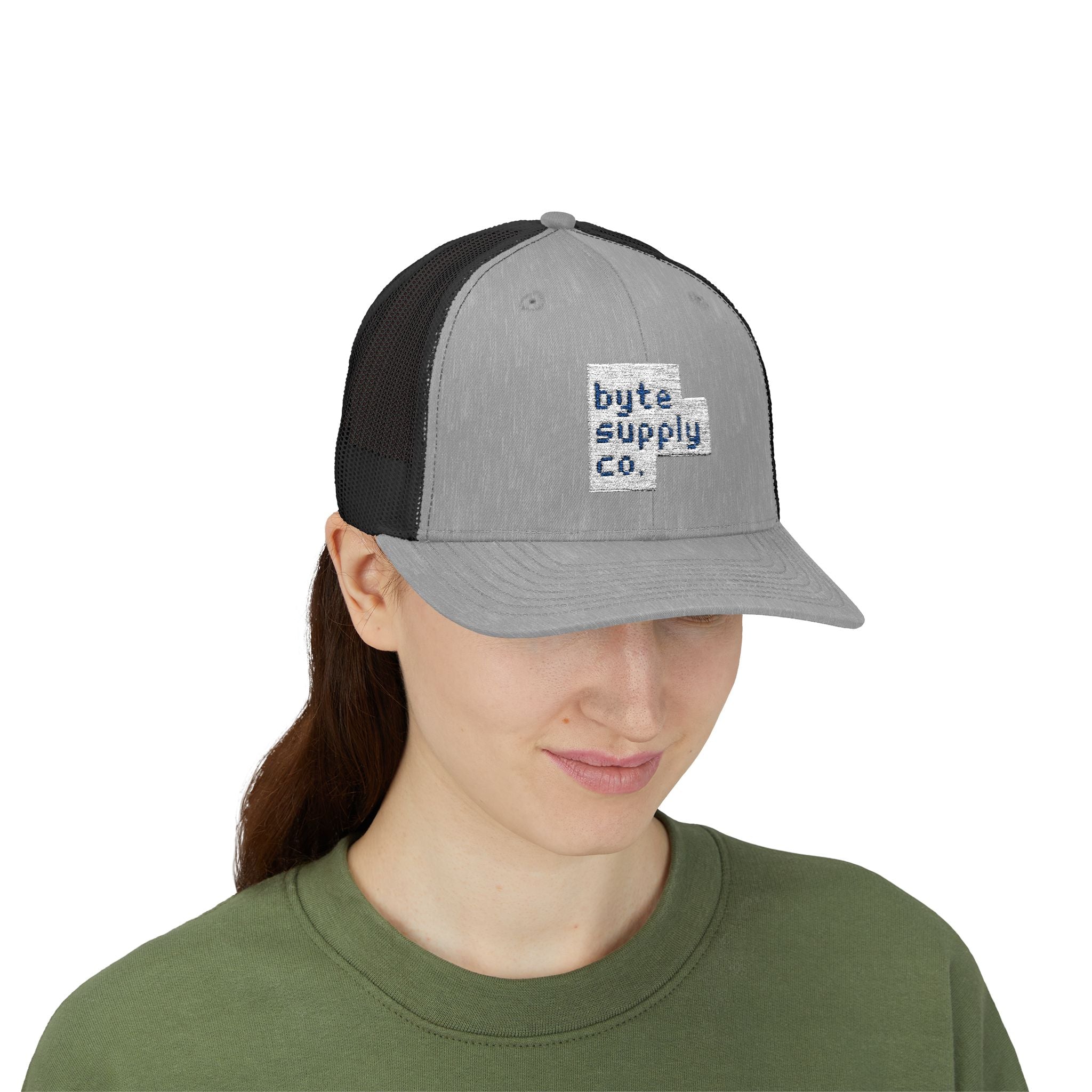 Byte Supply Co. Logo Text Snapback Trucker Cap