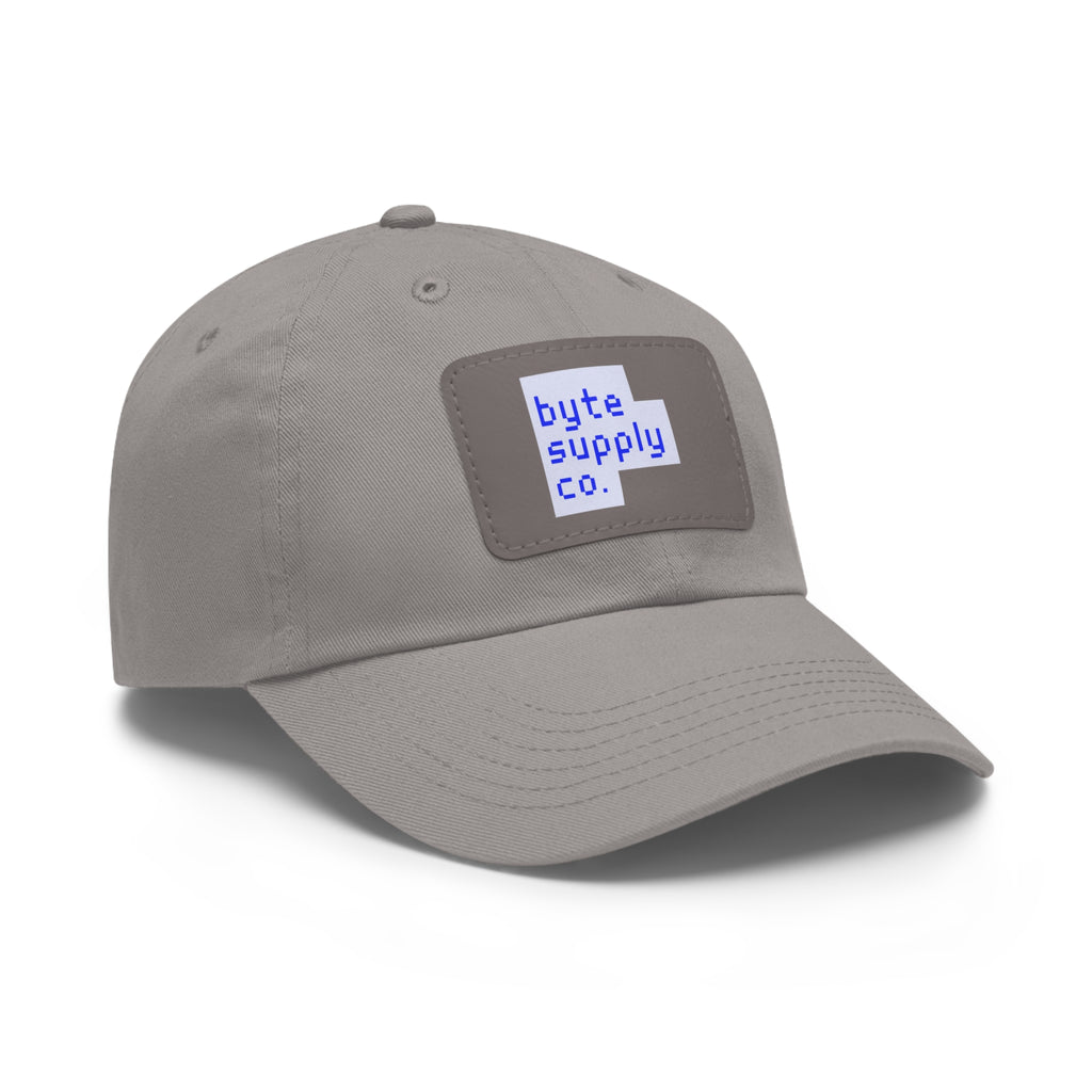 Byte Supply Co. Logo Text Hat with Leather Patch