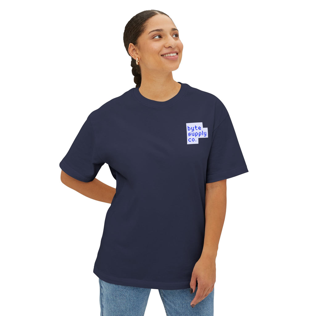 Byte Supply Co. Logo Text Unisex Oversized Boxy Tee
