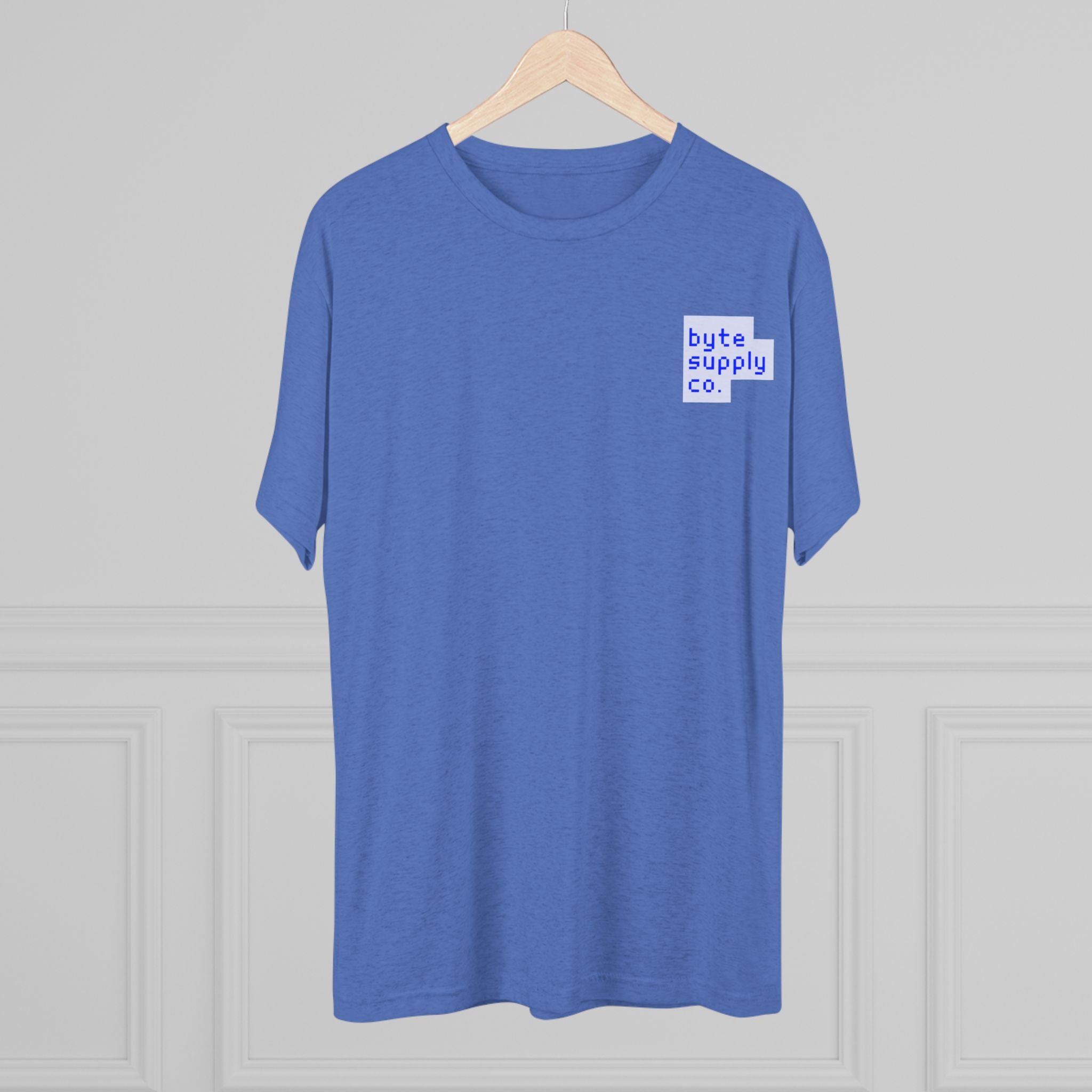 Byte Supply Co. Text Logo Unisex Tri-Blend Crew Tee