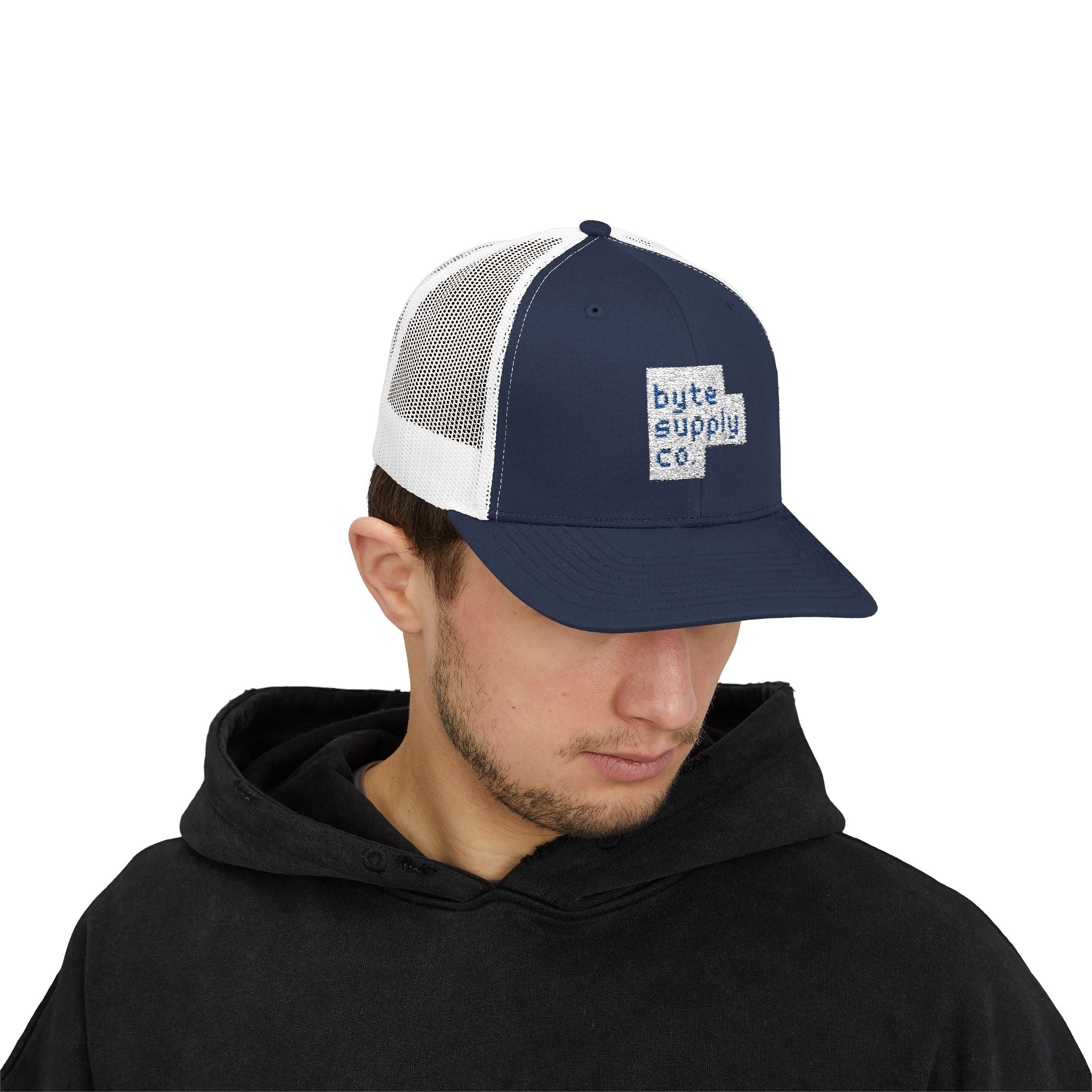 Byte Supply Co. Logo Text Snapback Trucker Cap