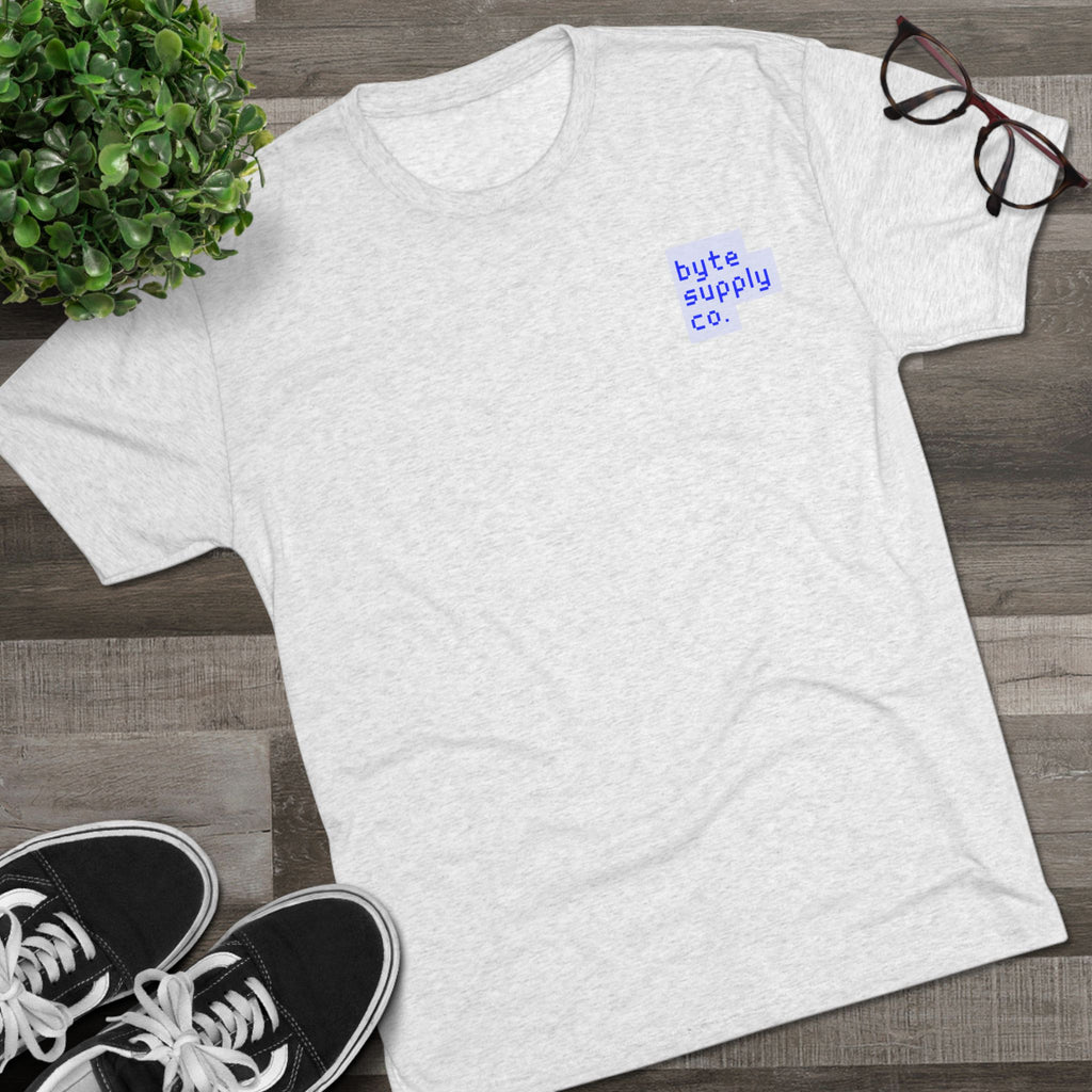 Byte Supply Co. Text Logo Unisex Tri-Blend Crew Tee