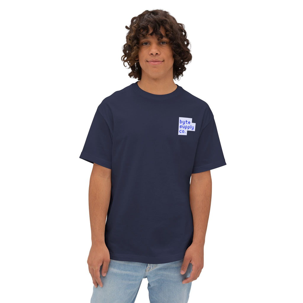 Byte Supply Co. Logo Text Unisex Oversized Boxy Tee