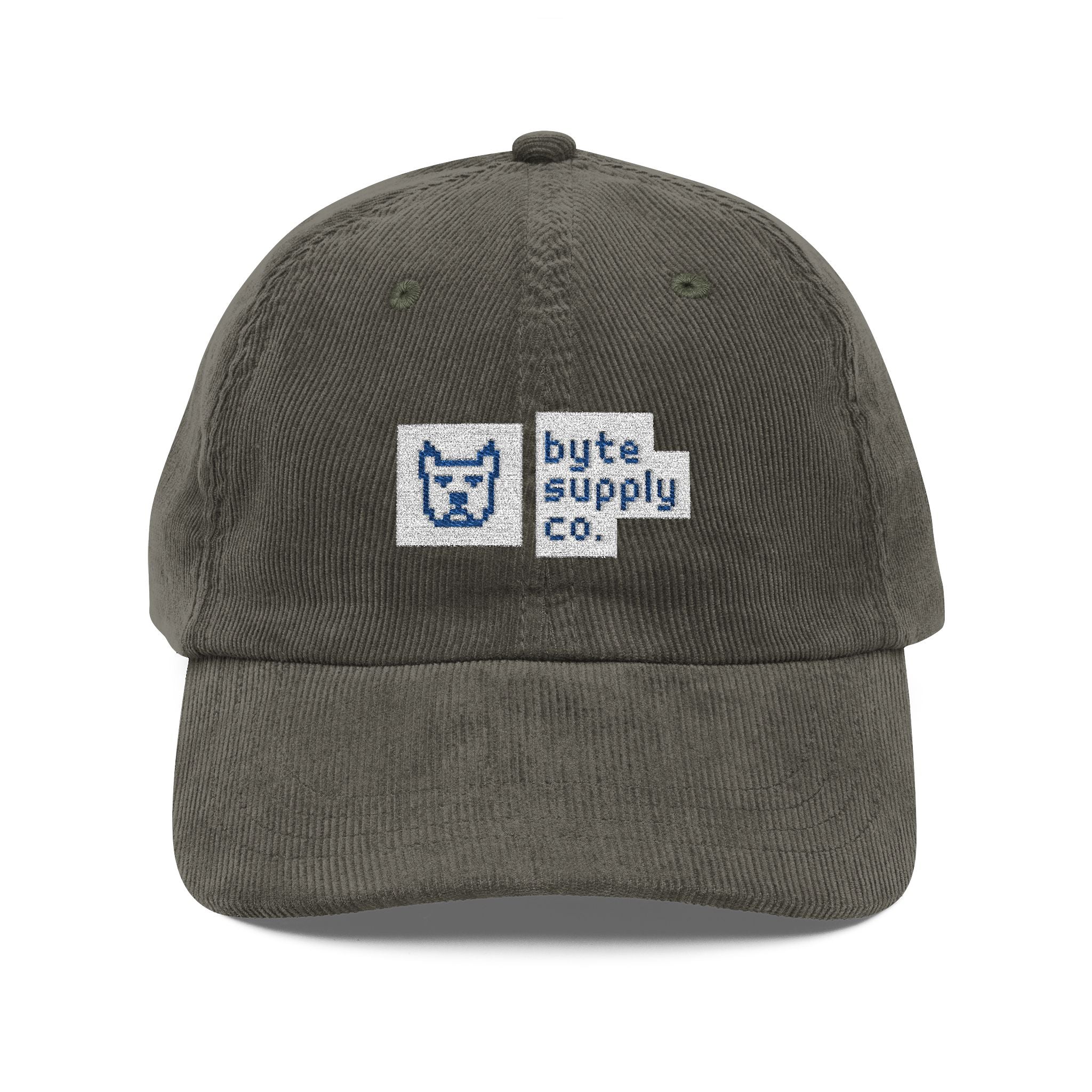 Byte Supply Co. Logo Vintage Corduroy Cap (Embroidery)
