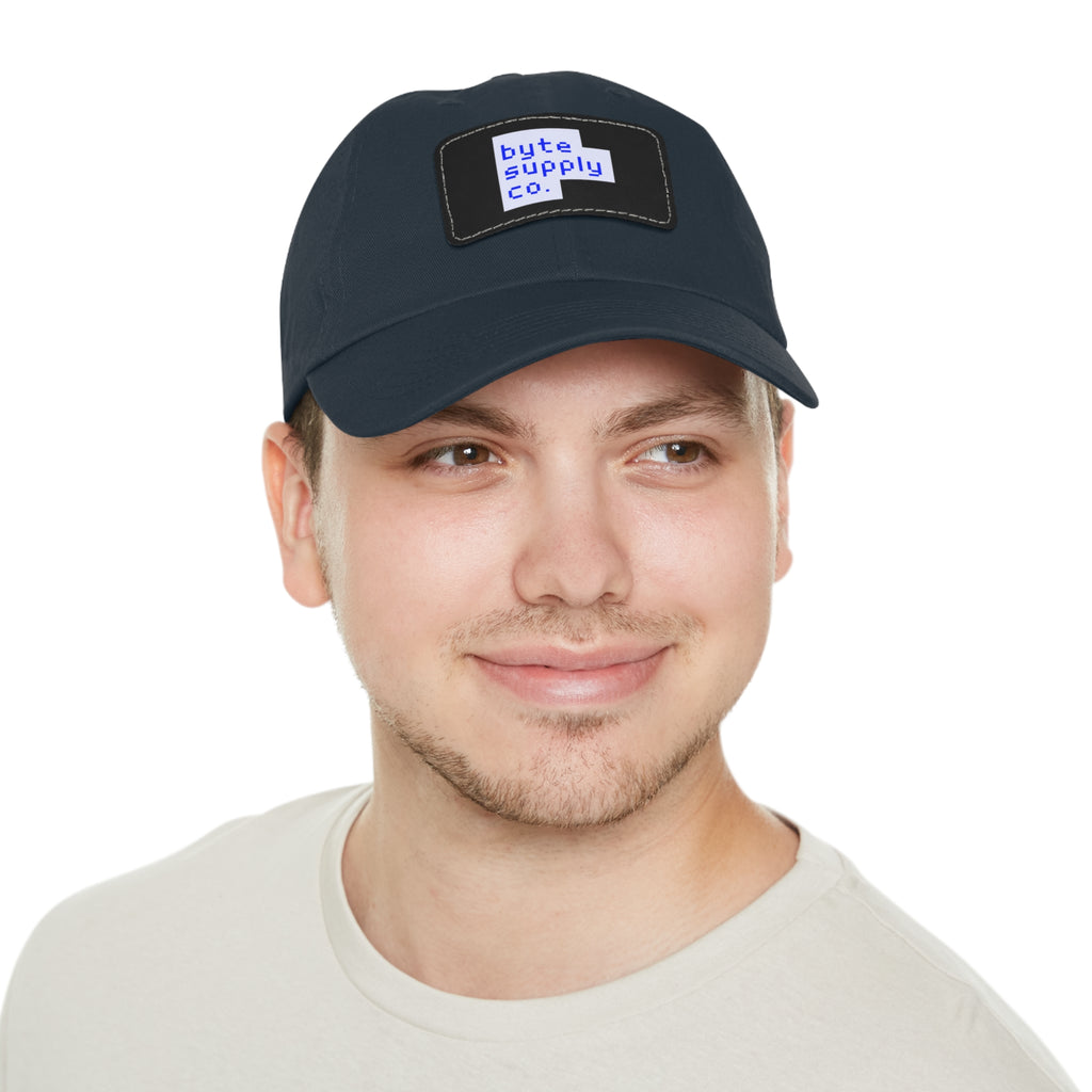 Byte Supply Co. Logo Text Hat with Leather Patch