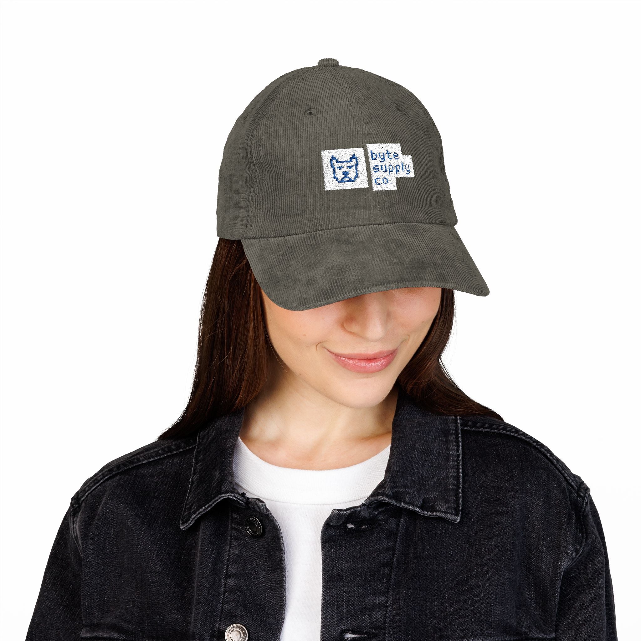 Byte Supply Co. Logo Vintage Corduroy Cap (Embroidery)