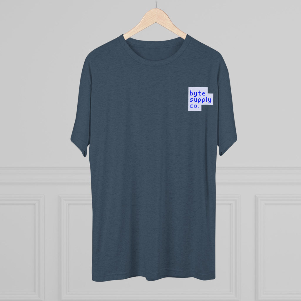 Byte Supply Co. Text Logo Unisex Tri-Blend Crew Tee