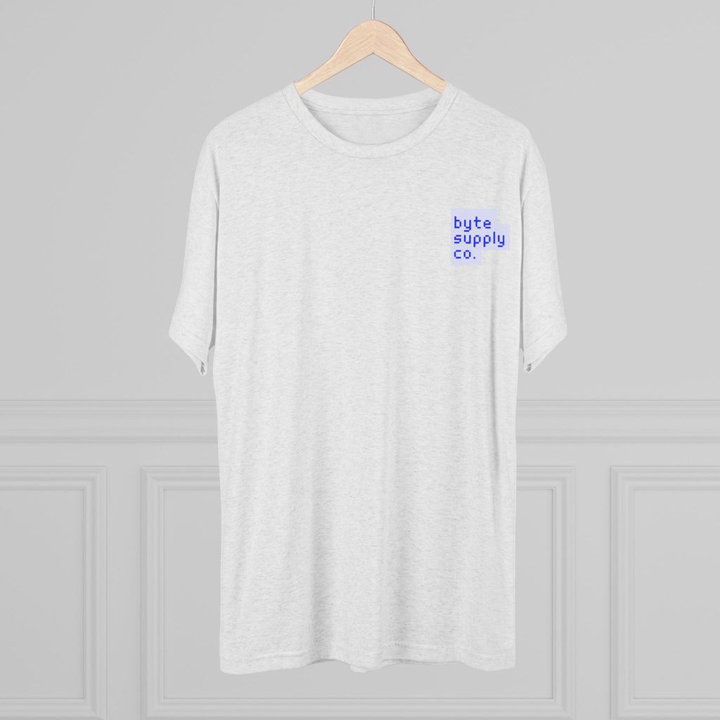 Byte Supply Co. Text Logo Unisex Tri-Blend Crew Tee