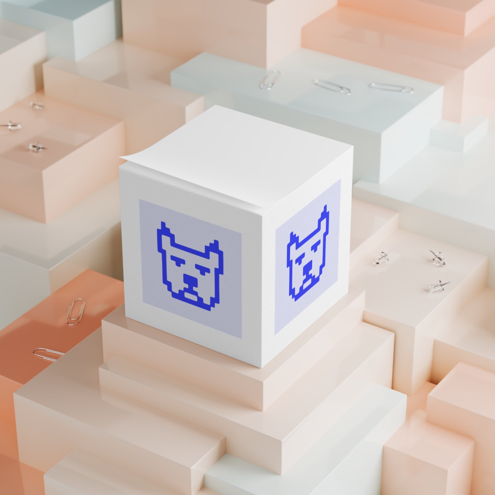 Byte Supply Co. Logo Design Note Cube