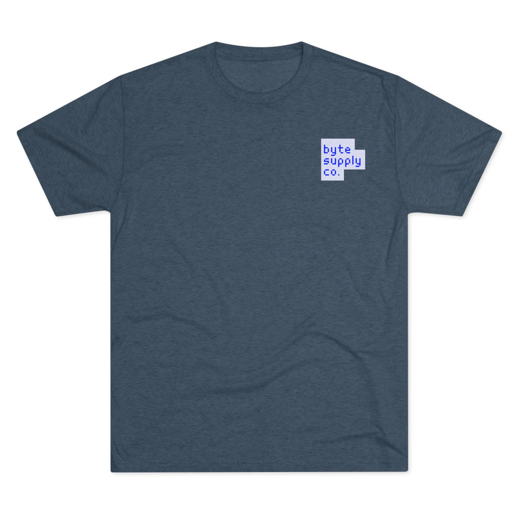 Byte Supply Co. Text Logo Unisex Tri-Blend Crew Tee