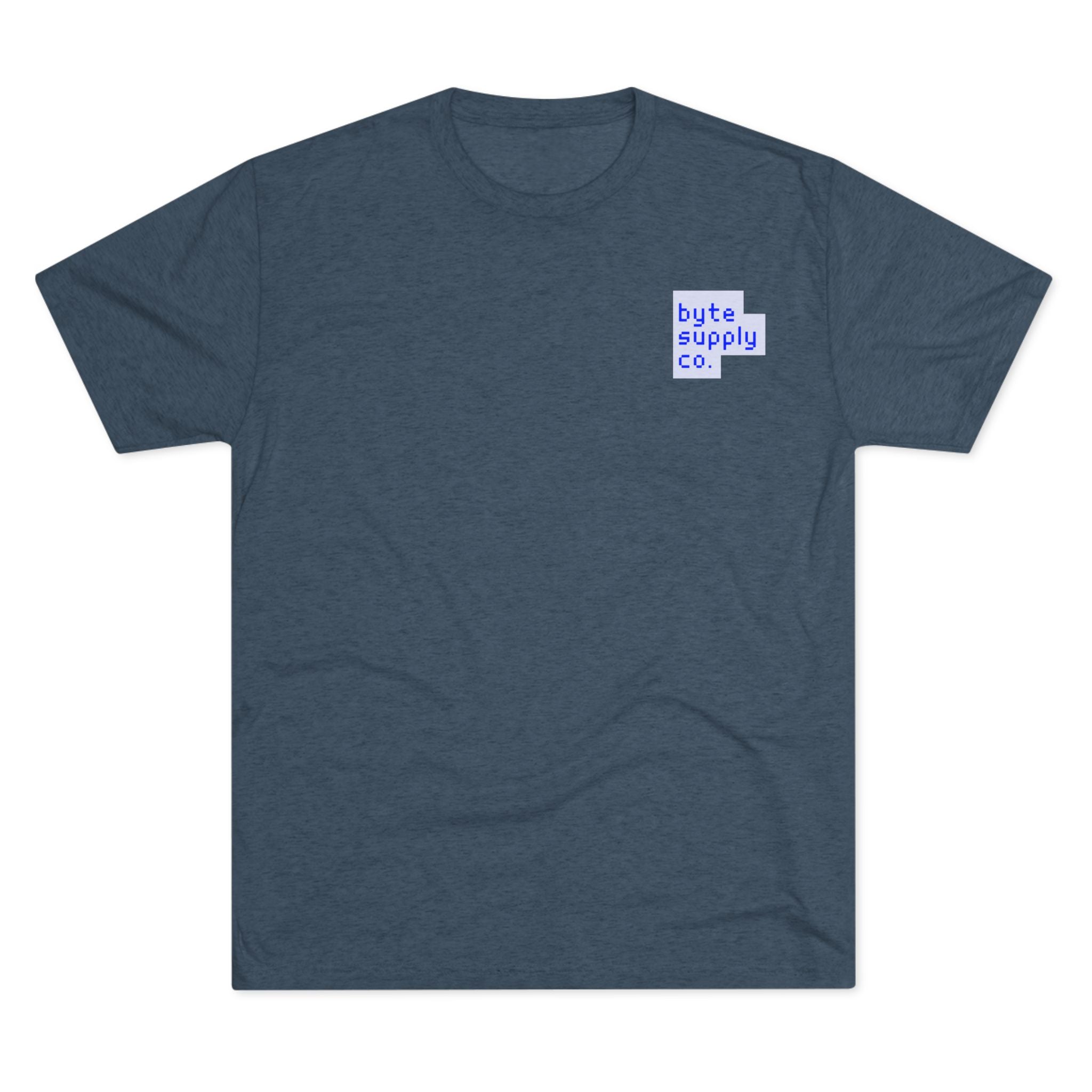 Byte Supply Co. Text Logo Unisex Tri-Blend Crew Tee