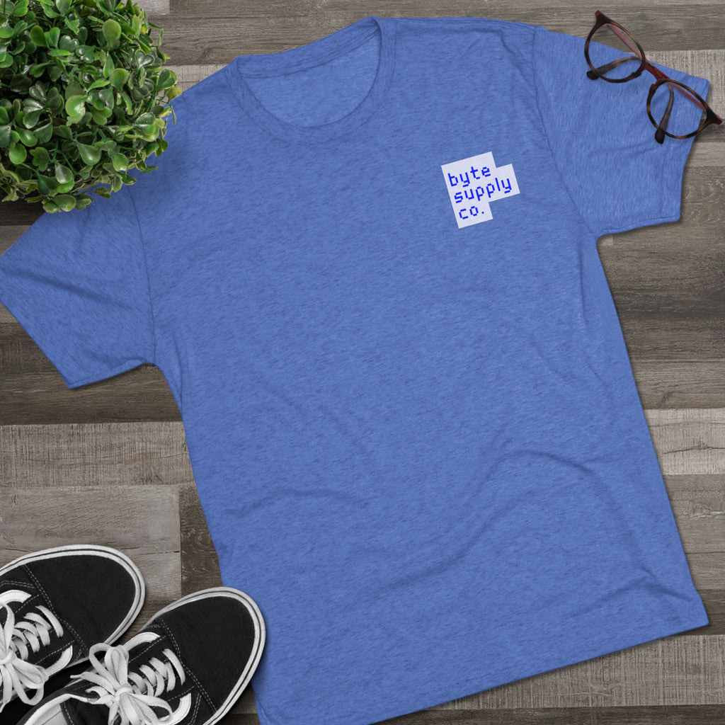 Byte Supply Co. Text Logo Unisex Tri-Blend Crew Tee