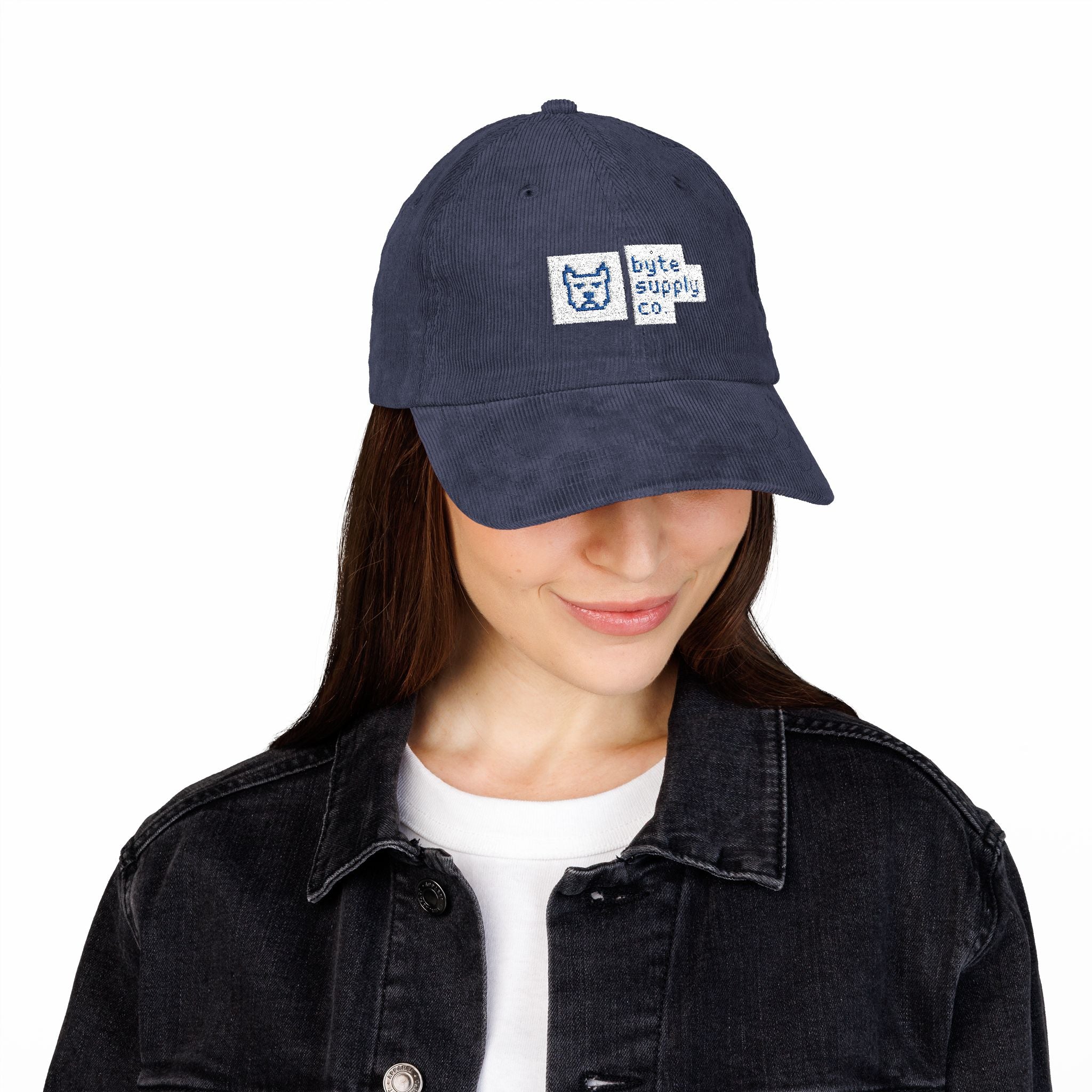 Byte Supply Co. Logo Vintage Corduroy Cap (Embroidery)