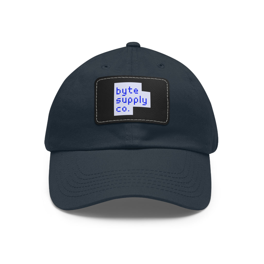 Byte Supply Co. Logo Text Hat with Leather Patch