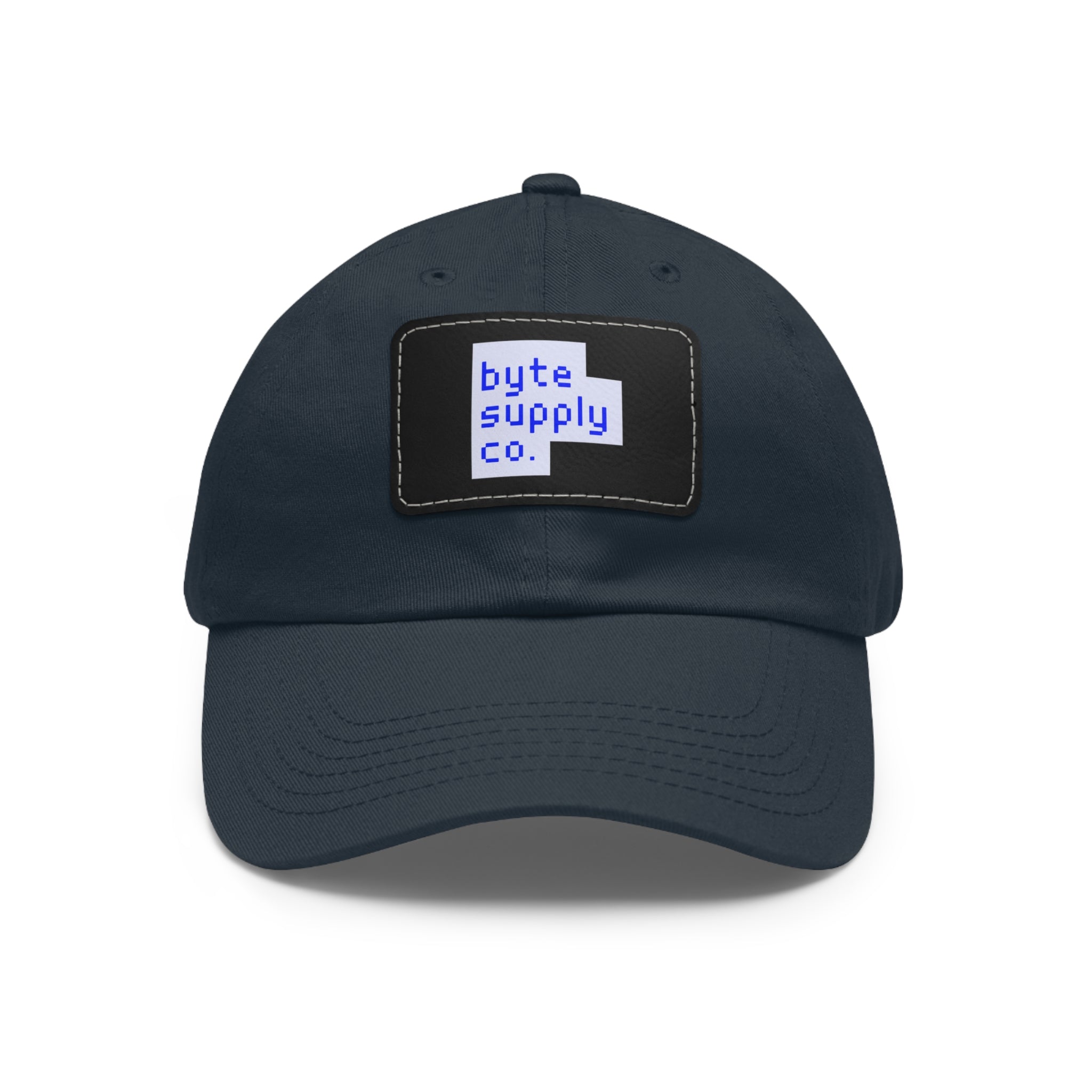 Byte Supply Co. Logo Text Hat with Leather Patch