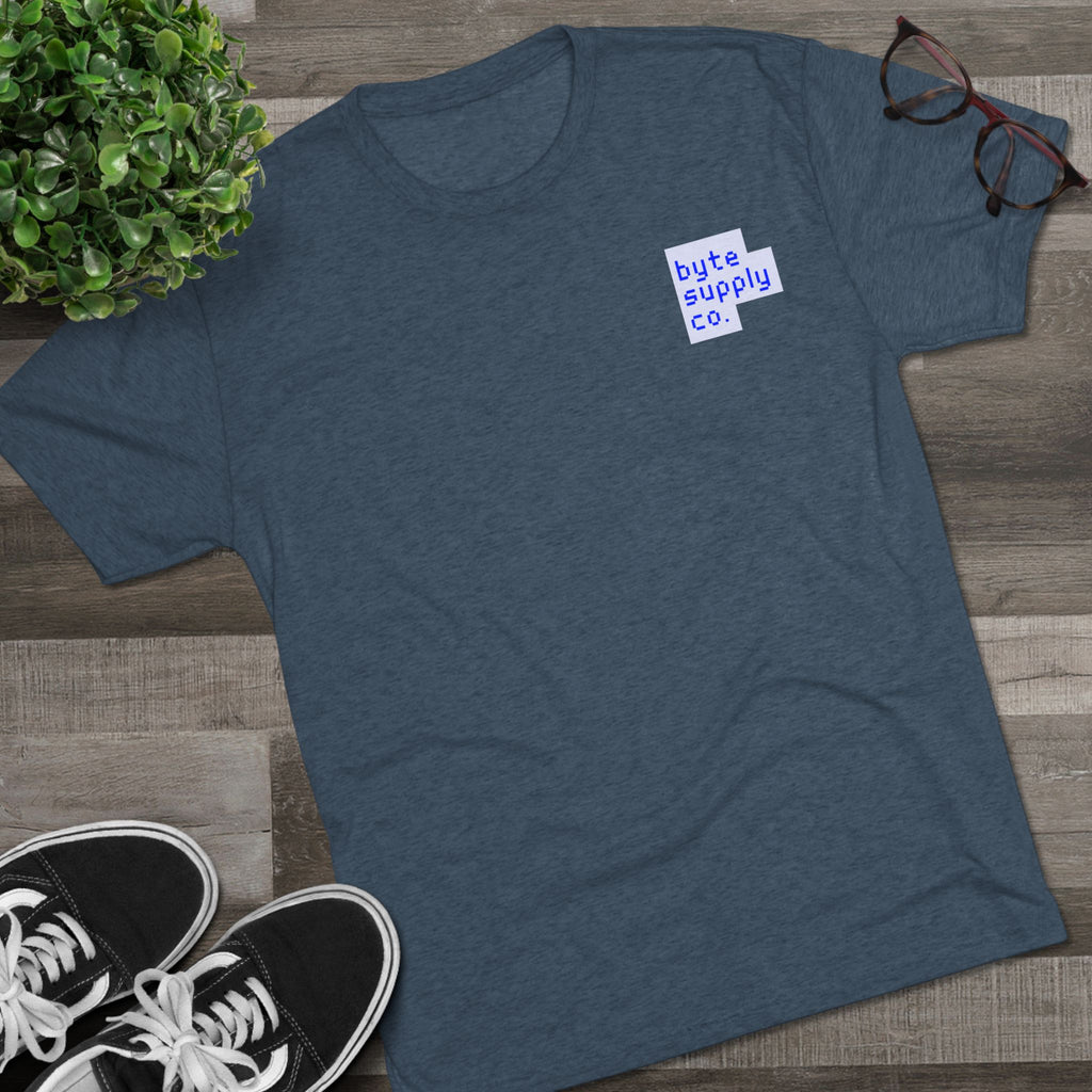 Byte Supply Co. Text Logo Unisex Tri-Blend Crew Tee