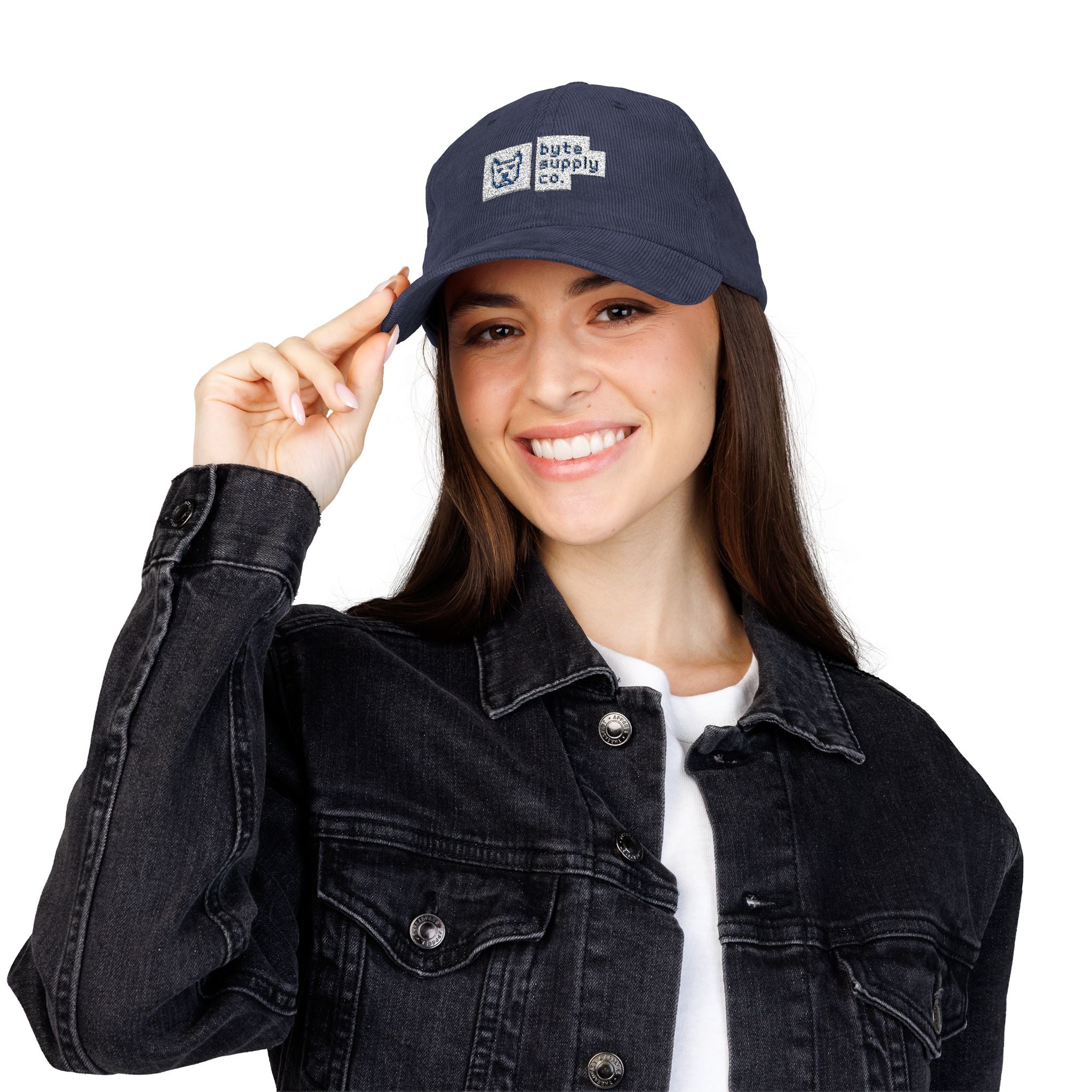 Byte Supply Co. Logo Vintage Corduroy Cap (Embroidery)