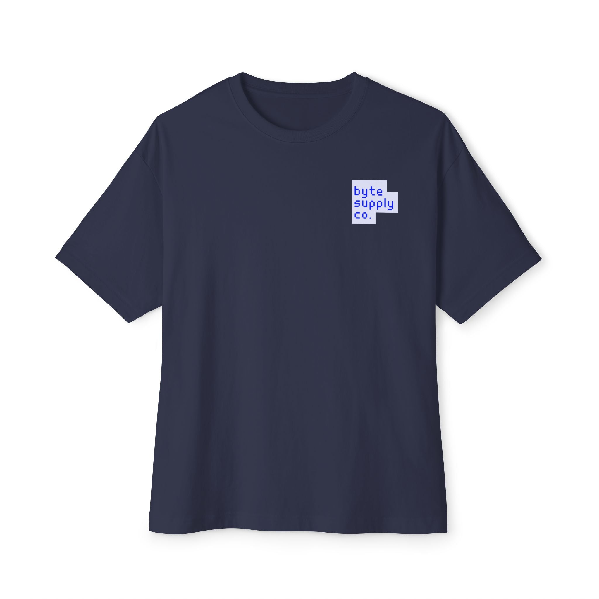 Byte Supply Co. Logo Text Unisex Oversized Boxy Tee