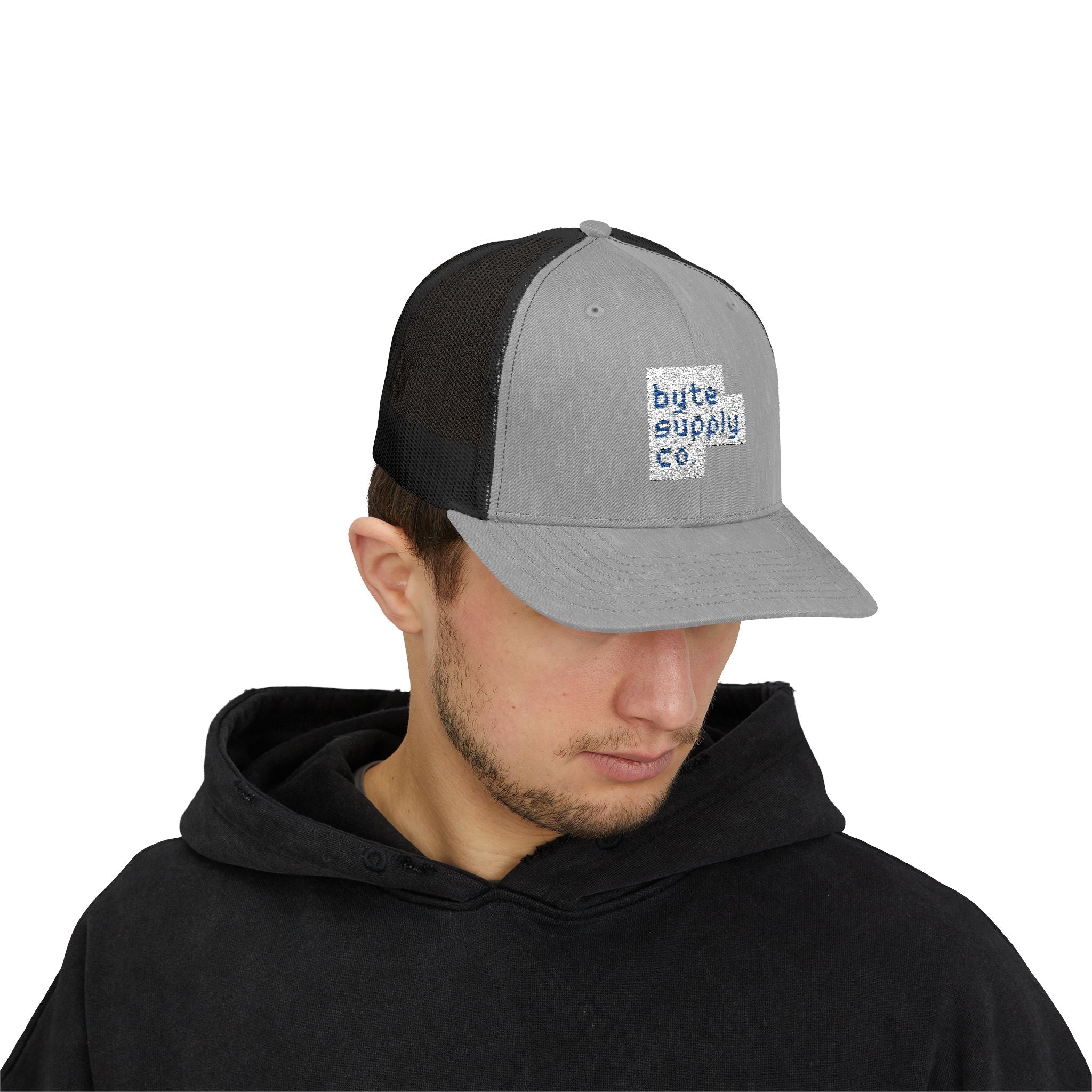 Byte Supply Co. Logo Text Snapback Trucker Cap