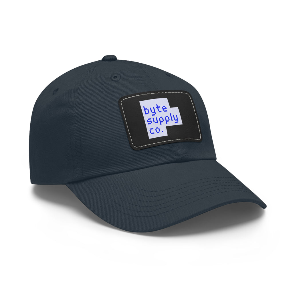 Byte Supply Co. Logo Text Hat with Leather Patch