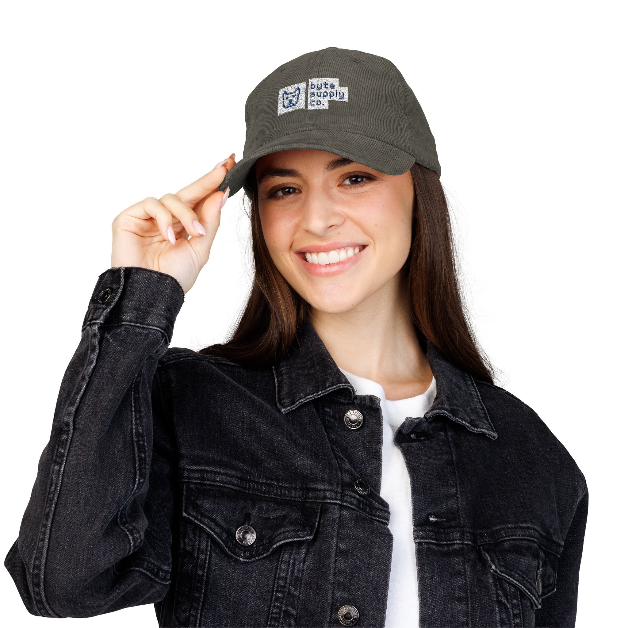 Byte Supply Co. Logo Vintage Corduroy Cap (Embroidery)