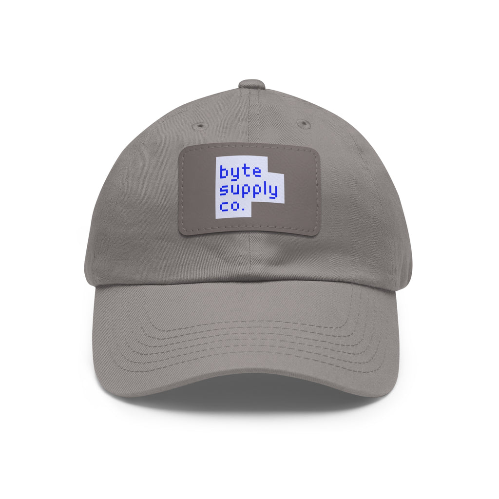 Byte Supply Co. Logo Text Hat with Leather Patch