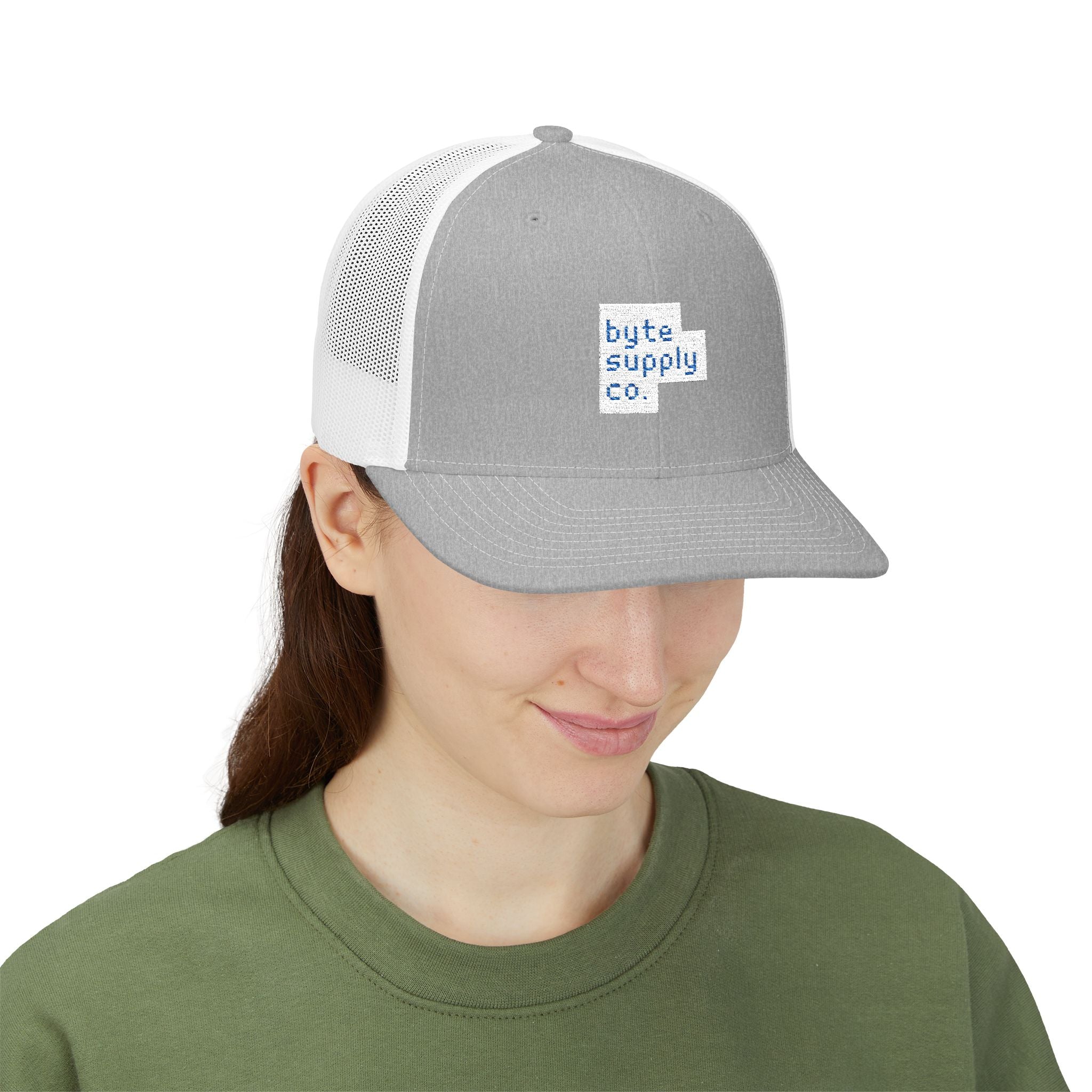 Byte Supply Co. Logo Snapback Trucker Cap (Embroidery)