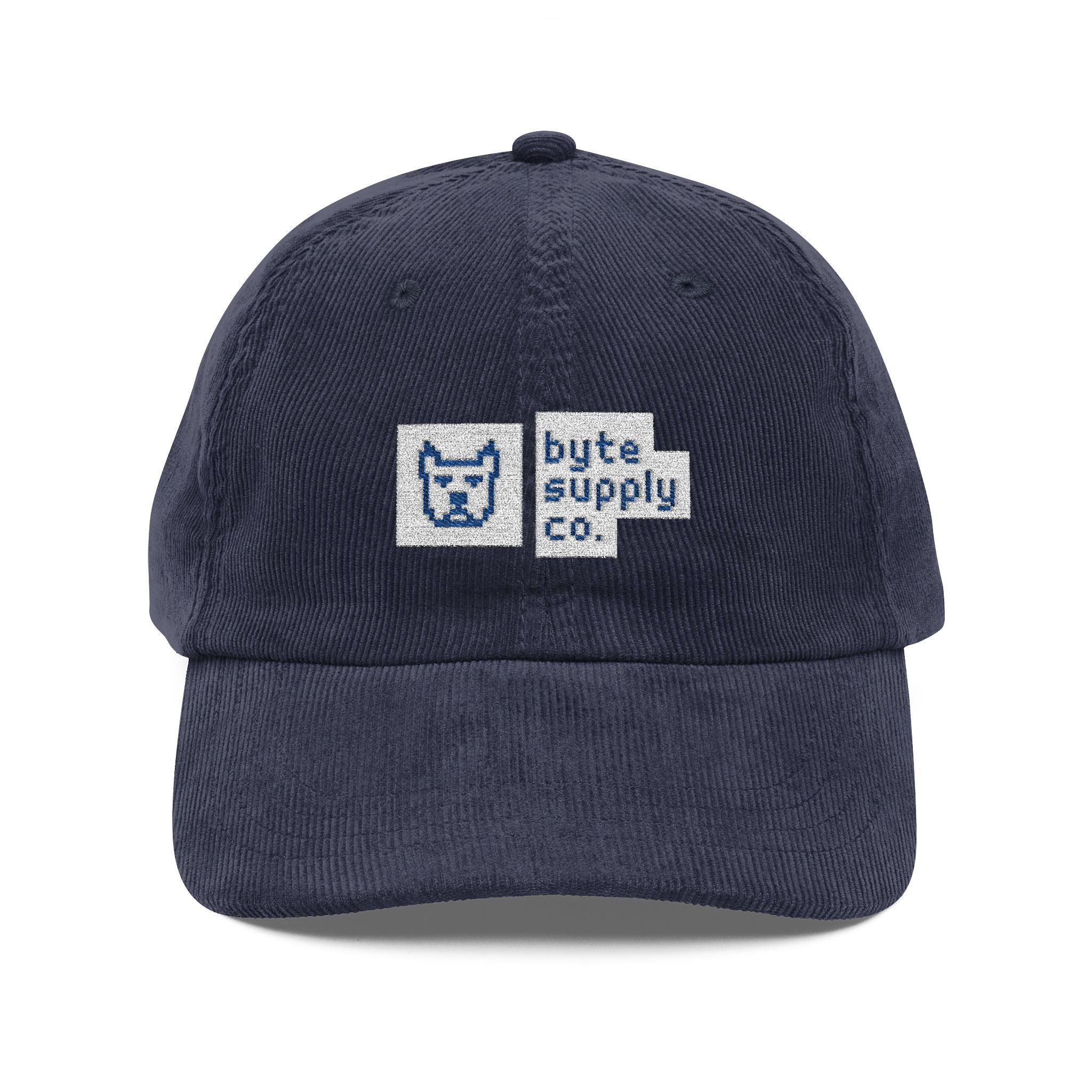 Byte Supply Co. Logo Vintage Corduroy Cap (Embroidery)