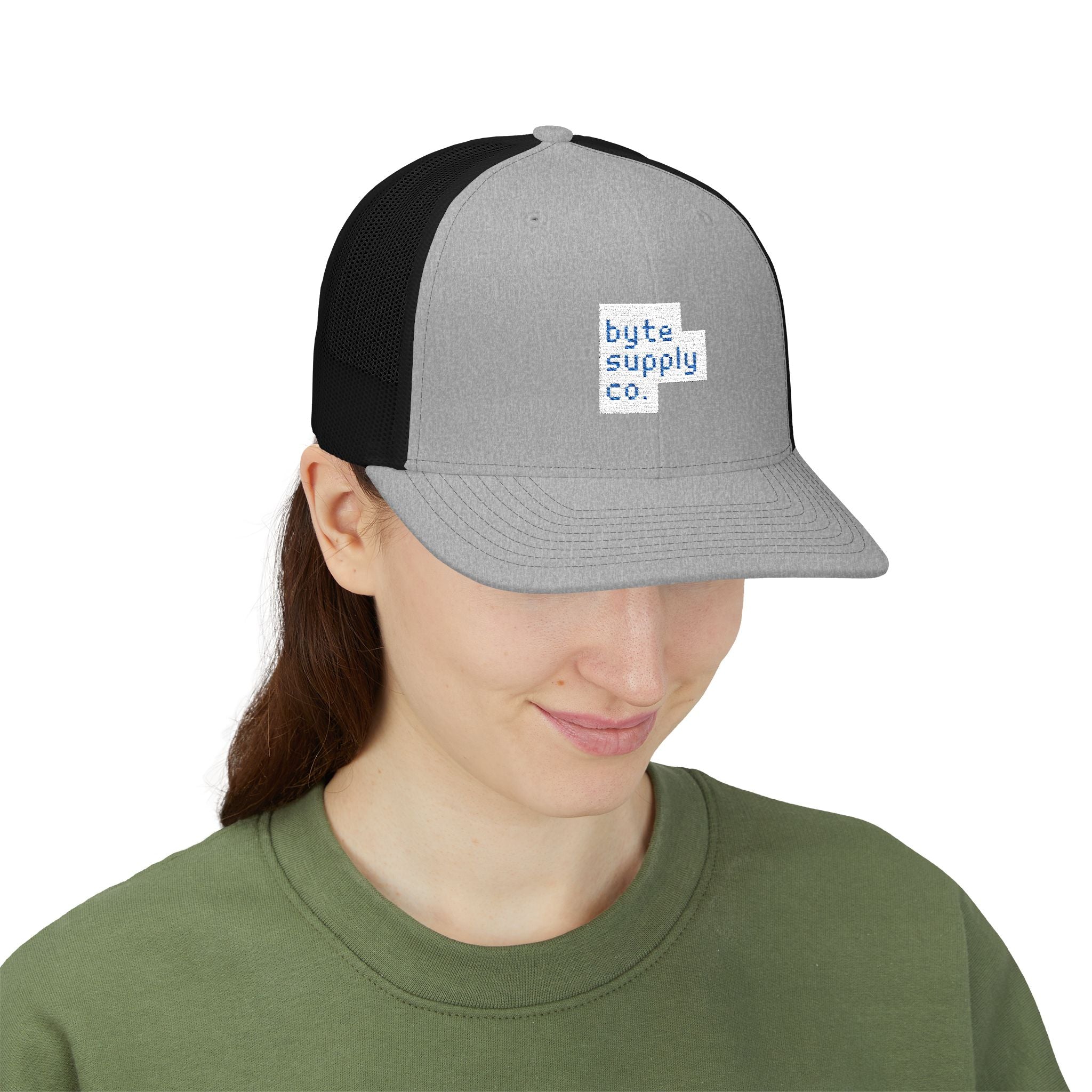 Byte Supply Co. Logo Snapback Trucker Cap (Embroidery)