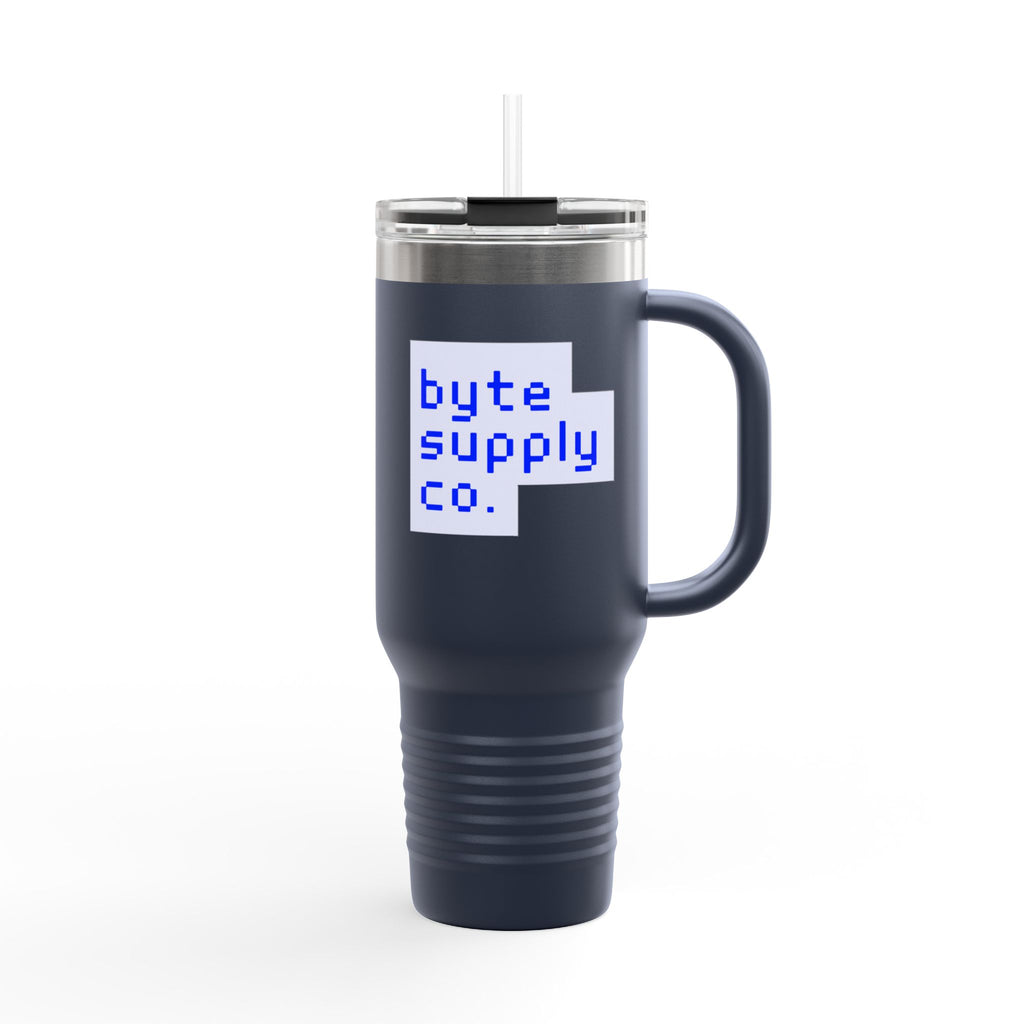 Byte Supply Co. Logo Text Insulated Travel Mug, 40oz